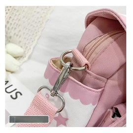 Mochila japonesa con orejas de conejo kawaii con linda manga para niña, mochila escolar para libros, mochila para estudiantes, cosplay, adolescente, Lolita JK, Rosado, Pequeño, Mochilas de viaje