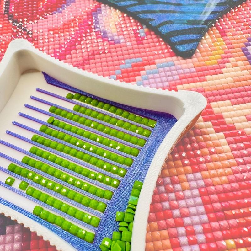 Small Ergonomic Style Diamond Art Tray- SMALL Zebra Tray:_No. 1