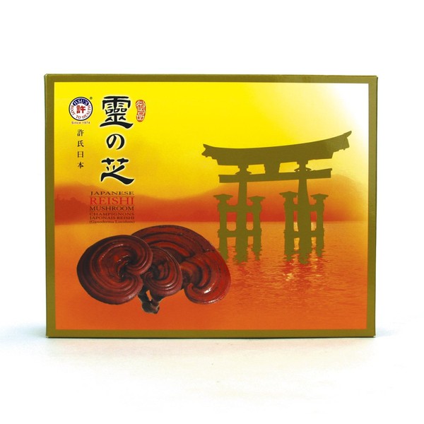 Hsu's Ginseng SKU 3724 | Japanese Reishi Mushroom Capsules, 120 Count | 許氏日本雙靈芝禮盒 | 120ct Box of Reishi Mushroom Capsules, B073V3CPW3