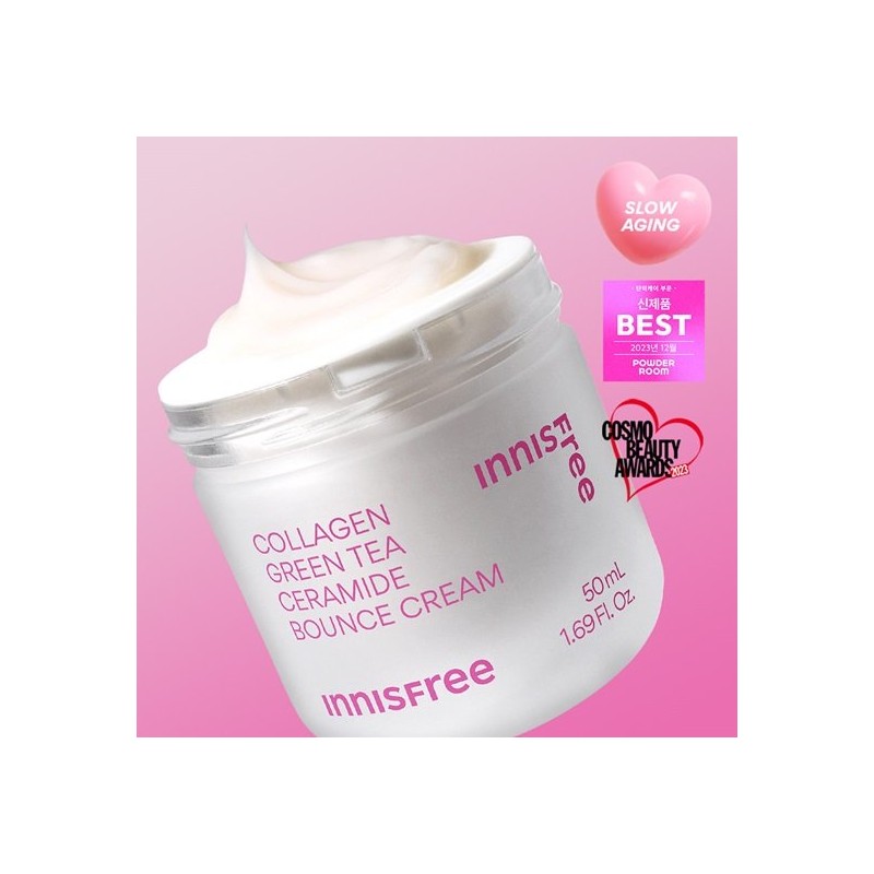 Innisfree Collagen Green Tea Ceramide Elasticity Barrier Cream 50mL /