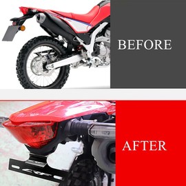 Fender Eliminator Fit for CRF300L CRF300L RALLY 2021-2025 CRF300RX CRF300RL License Plate Bracket Holder Rear Tail Tidy LED License Plate Light Indicator Turn Signal