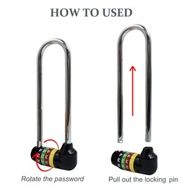 4 Digit Combination Padlock - 7.4 inch /19cm with Long Shackle - Heavy Duty Outdoor Waterproof Lock - Pad Lock for Bicycles, Gates, Mountain Bike, Gym, School, Shed & Lockers