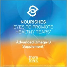 TheraTears 1200mg Omega 3 Supplement Eye Nutrition Organic Flaxseed 180 SOFT GEL