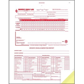 2-in-1 Driver Daily Log Book 3-pk. with Detailed Driver Vehicle Inspection Report - Book Format with 31 Sets, 2-Ply with Carbon, 8.5" x 11", J. J. Keller & Associates, Inc.