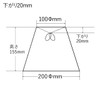 Lamp-shade K-20100 Catch-Type Replacement Lampshade Cotton Linen White Diameter 7.9