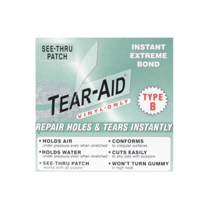 TEAR-AID PATCH 3" x 6" AIR MATTRESS & WATERBED REPAIR