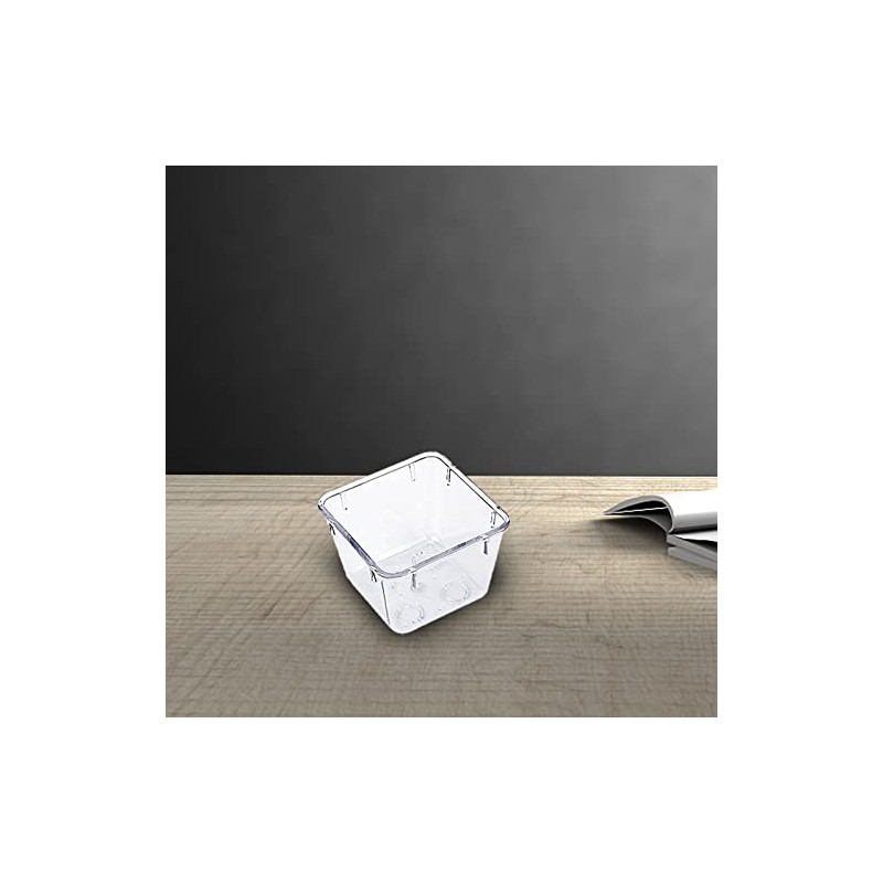QUINTRA Clear Plastic Drawer Organizer Set, 4 Sizes, Desk Drawer