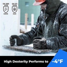 toolant NITRILE Fully-soaked Winter Work Gloves(knitwrist), Black,2XL, 1pcs