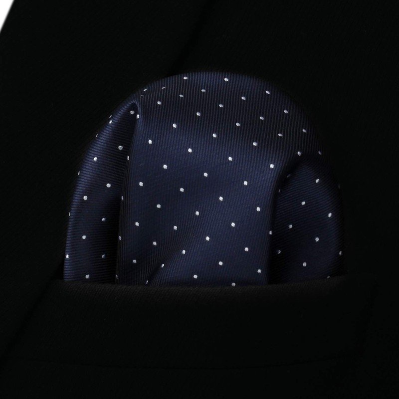 HISDERN Men's Tie with Pocket Square Dot Ties Wedding Classic