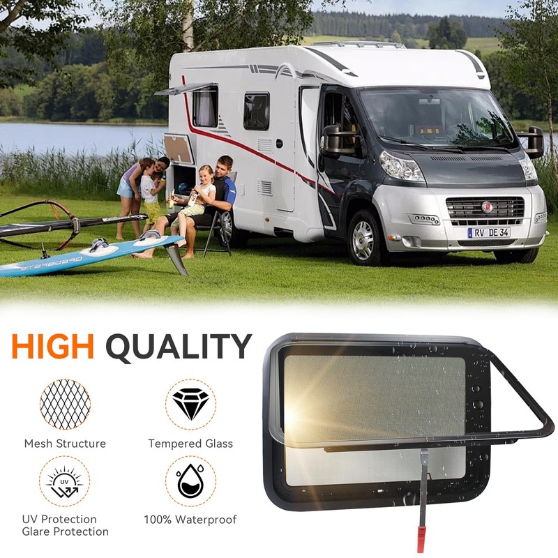 GAMPRO Emergency Exit window 30” W*22” H Tinted RV Window