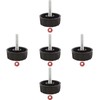 Waziaqoc 5pcs Universal Fishing Reel Handle Screw Caps, Black Screws