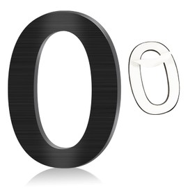 Stainless Steel House Number,5 Inch Self-adhesive House Numbers,Brushed Metal Modern House Numbers, Garden Door Mailbox Decor Number, 911 Visibility Signage