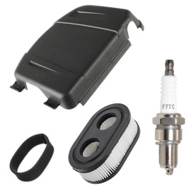 HUAREW 593260 Air Filter Lawnmower and 594106 Air Filter Cover with Spark Plug Lawnmower Replacement Parts for Briggs Stratton Engines 625E, 625EXi, 650EXi, 675EXi Series Replaces (4 Pieces)