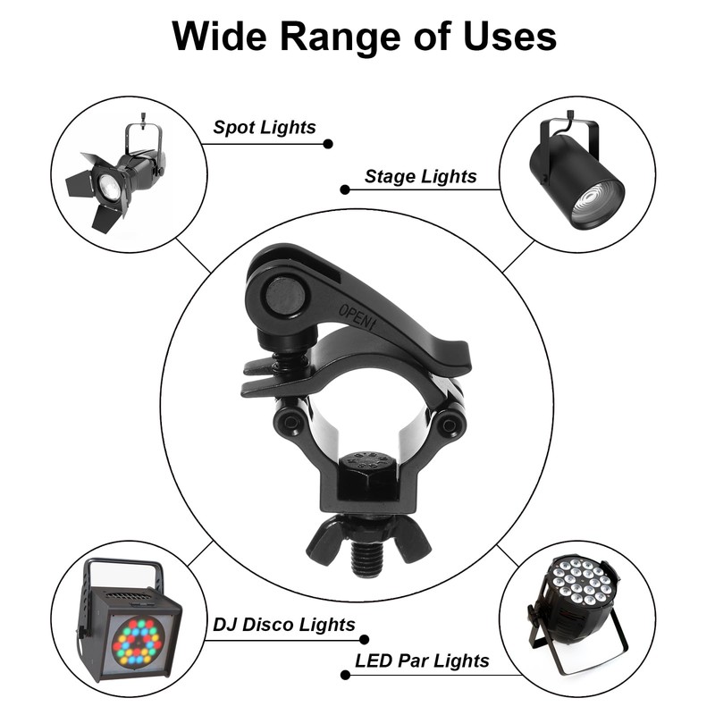 sourcing map Light Truss Clamp, Aluminum Alloy Stage Lighting Pipe