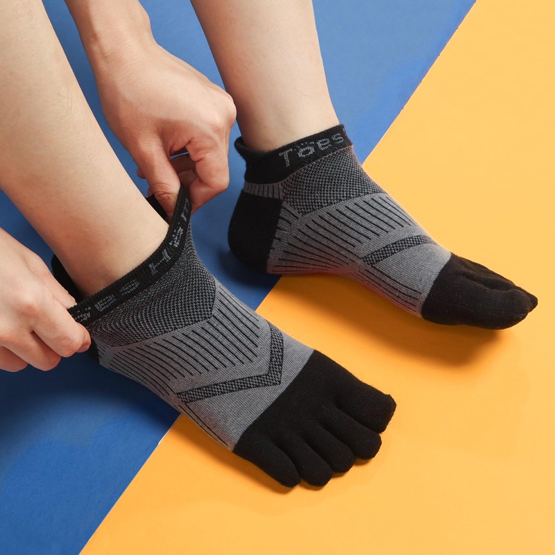 Toes Home Men's Five Toe Socks, 5 Toe Socks, Sports,
