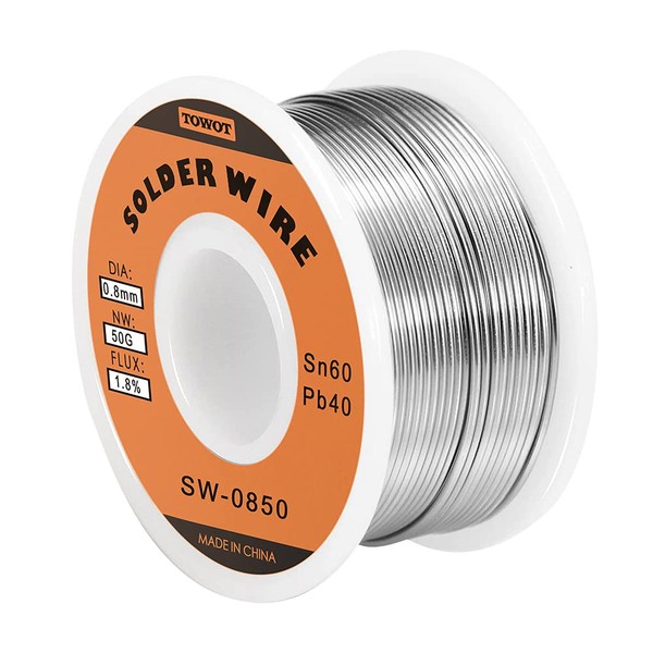 TOWOT Tin Lead Rosin Core Solder Wire for Electrical Soldering,