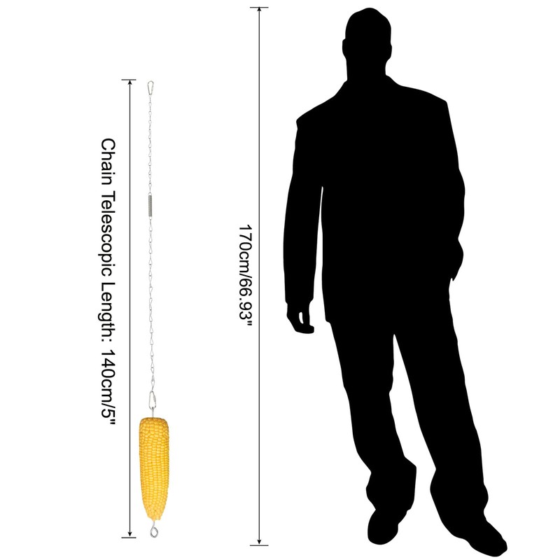 PATIKIL Hanging Squirrel Feeder 37inch, Outside Corn Cob Holder for