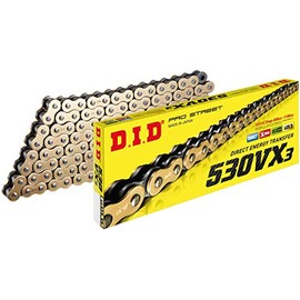 DID (530VX3G108ZB) Gold 108 Link High Performance VX Series X-Ring Chain with Connecting Link