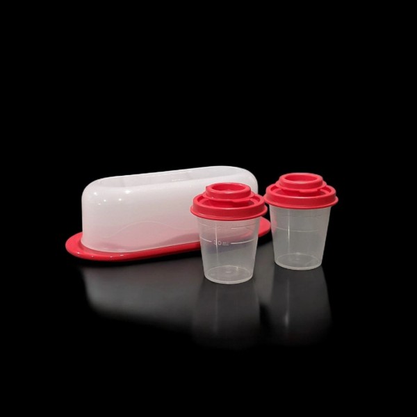 TUPPERWARE Smidgets SALT & PEPPER SHAKERS & BUTTER DISH SET