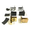 Inset Side-Mount Glass Door Hinge, Polished Brass