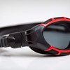 Zoggs Unisex Flex Smaller Fit Swimming Goggles, Red/Black/Smoke Polarized, Small
