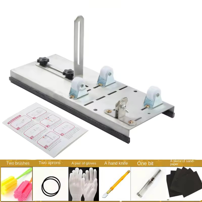 Adjustable Stainless Steel Glass Bottle Cutter Kit with Safety Gloves
