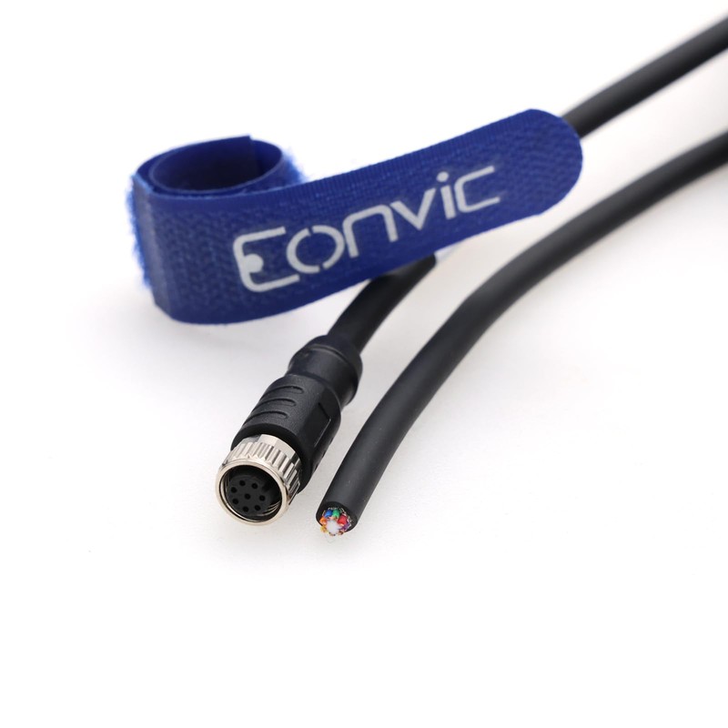 M8 Cable 8 Pin A Code Female to Open Aviation