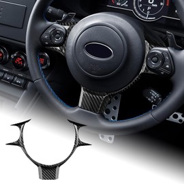 AIRSPEED Accessories for Toyota GR86 Subaru BRZ 2017-2024 Real Carbon Fiber Car Steering Wheel Switch Panel Cover Stylish Interior Parts Subaru BRZ Toyota GR86 Protective Film Double Sided Tape