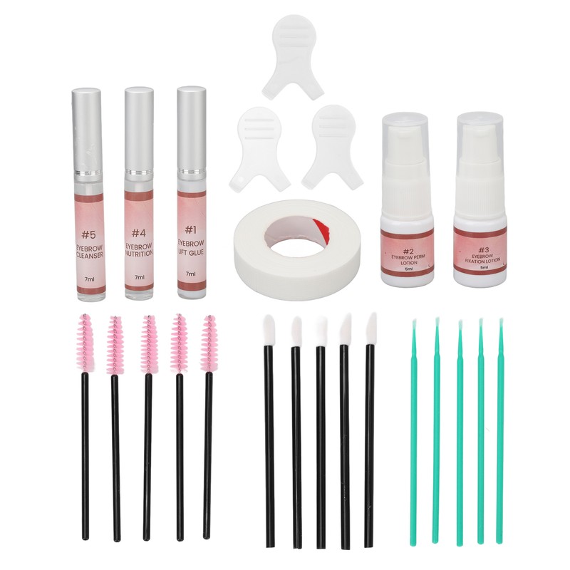 Eyebrows Perming Kit Long Lasting Brushes Cotton Swab Eyebrow Lift