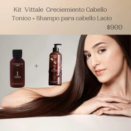 Paquete Tónico Y Shampoo Para Cabello Lacio Tónico Vittale