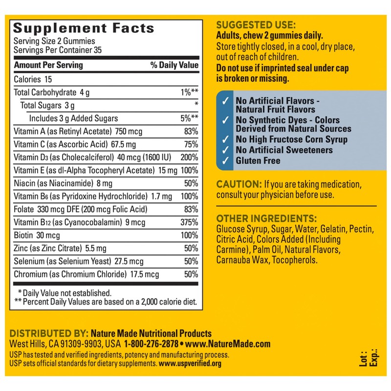 Nature Made Multi for Him, Mens Multivitamins Gummies, Energy Metabolism