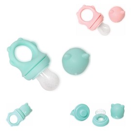 Baby Care 2-in-1 Fruit Teat, Feeding Aid, Protective Cap, Turquoise
