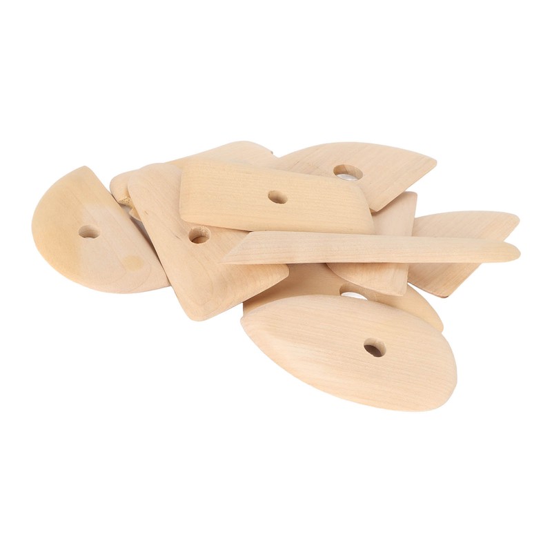 11pcs Pottery Trimming Tool Professional Wood Pottery Foot Shaper Tool