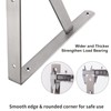 YUMORE 18" Shelf Bracket Stainless Steel, Heavy Duty Solid Shelf