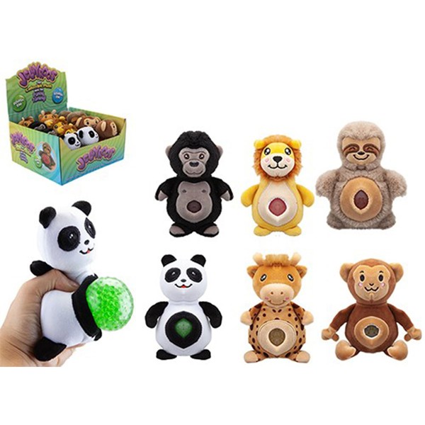 Assorted Jellyroos Jungle Plush Toy With Inside Beads (15 cm)