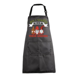 BNQL Christmas Gnome Apron Gnomes Bib Aprons for Women with Pockets Funny Gnome Gifts for Granny Kitchen Apron Gnome Lovers (yes i really do need all these gnomes)