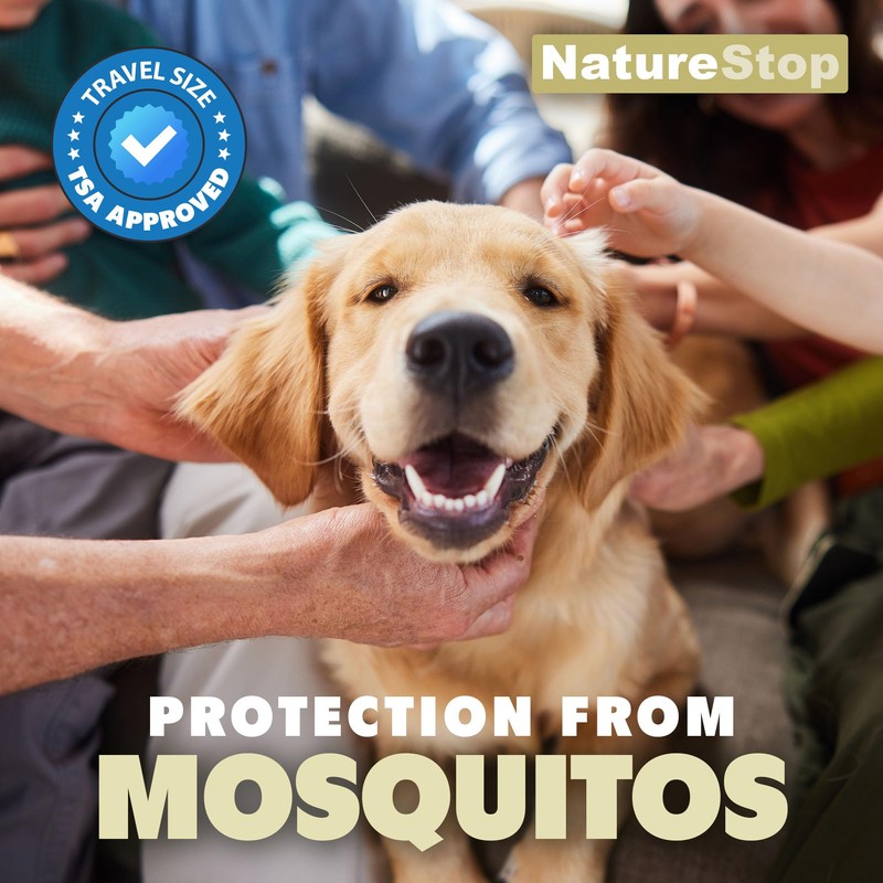 NatureStop Pet Safe Mosquito Repellent, DEET-Free Travel Size Mosquito Spray
