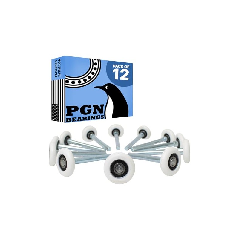 PGN 2" Nylon White Garage Door Rollers – Sealed 6200-2RS