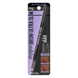 Maybelline New York Brow Ultra Slim Defining Eyebrow Makeup Mechanical Pencil With 1.55 MM Tip And Blending Spoolie For Precisely Defined Eyebrows, Black, 0.003 oz.