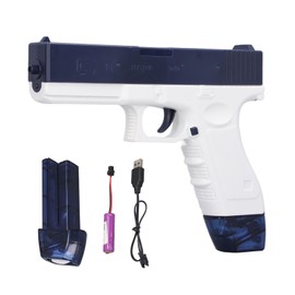 Electric Automatic Water Fighting Toy Long Range One Button High Capacity Summer Water Toy for Adults Kids Blue