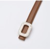 Yuangu Women Rhinestone Leather Belt, Womens Leather Belt with Crystal