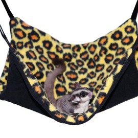 Parachute Pouch (Rainbow) - Hanging Fleece Cage Accessory Toy for Sugar Gliders, Marmosets, Rats, Hamsters, Flying Squirrels, Ferrets, Birds, Chinchillas, Parrots - Hammock, Tower, Bed, Nest Pouch