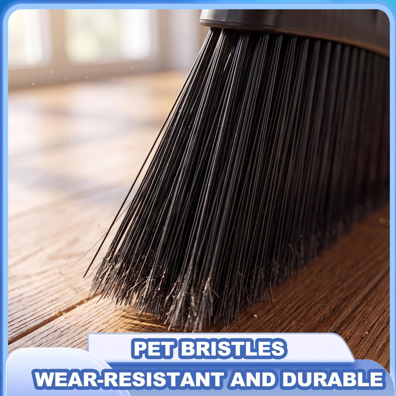 Angle Broom Heavy Duty Broom for Indoor Outdoor Clean(Black&Yellow)