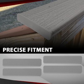 CROSSDESIGN Composite Decking Boards End Cap 5.5" Gray 4PCS,ONLY Fit TREX Composite Decking Boards End Cap 5.5"