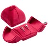 Giftop Velvet Ring Box 2 Slots Wedding Ring Display Holder