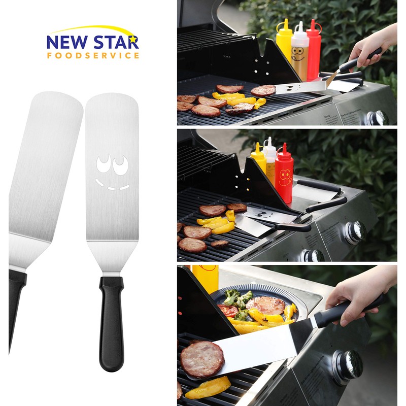 New Star Foodservice 1029161 Juego de espátulas para barbacoa de