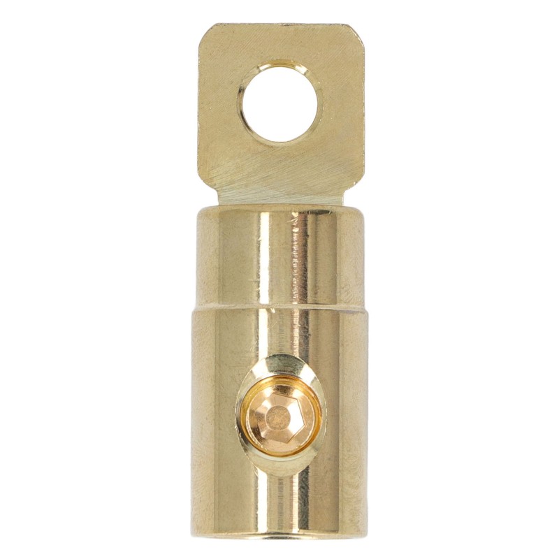 Pair Power Battery O Ring Terminals Brass Gold Plated High