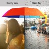 LEAGERA Rainbow Umbrella for Adults - 2 Pack, Smal Travel