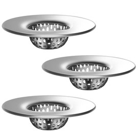 Bathroom Sink Strainer, Utility, Slop, Bathtub Lavatory Sink Drain Strainer Hair Catcher, Stainless Steel Shower Drain Strainer, 3 Pack