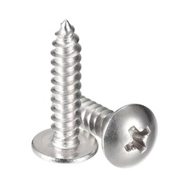 sourcing map Phillips Head Self Tapping Screws, #8 x 3/4" 304 Stainless Steel Wood Sheet Metal Screw 50pcs